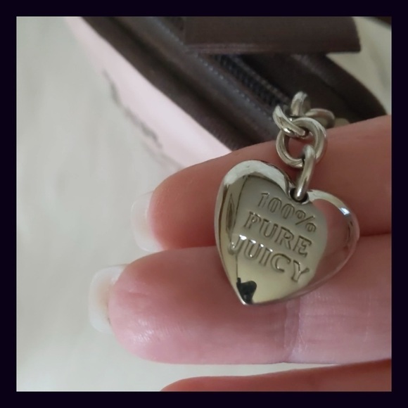 Vintage Juicy Couture Pink & Brown Scotty Crest Logo Makeup Cosmetic Bag - Picture 4 of 8